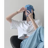 ロゴネーム付きギャザークロップドTシャツ | SHEPP | 詳細画像2 