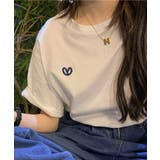 ハートロゴ刺繍Tシャツ | SHEPP | 詳細画像1