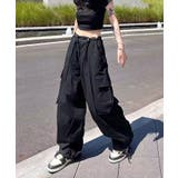 ブラック | ユニセックスワイドカーゴパンツ | SHEPP