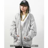 11-L.GRAY | ジップアップパーカー メンズ ビッグパーカー | ONE 4 PREMIUM