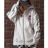 ICE GRAY | 裏起毛 ジップパーカー メンズ | ONE 4 PREMIUM
