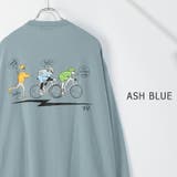 ASH BLUE | ◆ビッグシルエットTシャツ 長袖◆ ロンT | ONE 4 PREMIUM