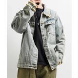 L.BLUE | ◆ダメージ フリンジ加工 オーバー | ONE 4 PREMIUM