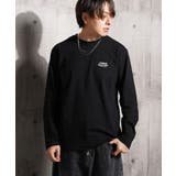 A柄-BLACK | 度詰め天竺 ロゴプリント ロンt | ONE 4 PREMIUM