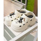 O.WHITE(くま) | ビジュー付き 厚底サンダル レディース | ONE 4 PREMIUM