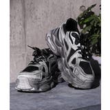 BLACK | DIRTY加工 ダットスニーカー 靴 | ONE 4 PREMIUM
