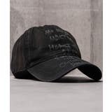 BLACK | メッセージロゴ カーブキャップ ユニセックス | ONE 4 PREMIUM