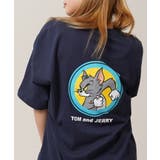 B柄-NAVY | トムとジェリー Tシャツ メンズ | ONE 4 PREMIUM