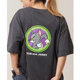 B柄-CHARCOAL | トムとジェリー Tシャツ メンズ | ONE 4 PREMIUM