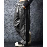 CHARCOAL | PU レザー ワイドパンツ | ONE 4 PREMIUM
