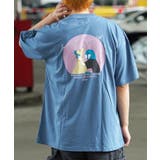 B柄-BLUE | ◆ロゴ刺繍 イラストガール Tシャツ◆ | ONE 4 PREMIUM