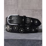 BLACK | スタッズ ベルト メンズ | ONE 4 PREMIUM