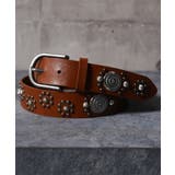 BROWN | スタッズ ベルト メンズ | ONE 4 PREMIUM