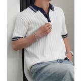 WHITE | ニットポロ メンズ 半袖 | ONE 4 PREMIUM