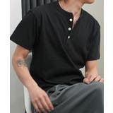 BLACK | クロップド Tシャツ ヘンリーネック | ONE 4 PREMIUM