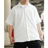 オフホワイト | ◆ジャガードストライプ シアーシャツ◆シャツ メンズ | ONE 4 PREMIUM