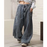 WASH BLUE | ワイドデニムパンツ メンズ ワイドパンツ | ONE 4 PREMIUM