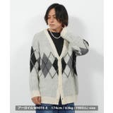 アーガイルWHITE-E | モヘア カーディガン レディース | ONE 4 PREMIUM