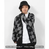 チェッカーCHARCOAL-F | モヘア カーディガン レディース | ONE 4 PREMIUM