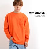 オレンジ | ◆USAコットン ビッグシルエットTシャツ 長袖◆ | ONE 4 PREMIUM
