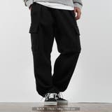 BLACK | ボンディング ワイドカーゴパンツ スウェットパンツ | ONE 4 PREMIUM
