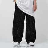 BLACK | ペイント ワイド バルーンパンツ | ONE 4 PREMIUM