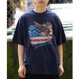 A柄-NAVY | ◆ダメージ バイオウォッシュ加工 Tシャツ◆ | ONE 4 PREMIUM