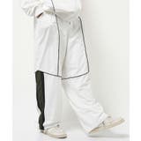 WHITE | ◆パイピングデザイン トラックパンツ◆ ナイロンパンツ | ONE 4 PREMIUM