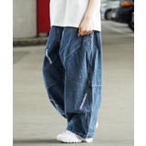 BLUE | ◆ステッチワーク バルーンデニムパンツ◆ ワイドパンツ | ONE 4 PREMIUM