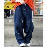 INDIGO | ◆ステッチワーク バルーンデニムパンツ◆ ワイドパンツ | ONE 4 PREMIUM
