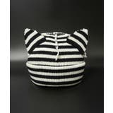WHITE×BLACK | ◆耳ニットキャップ◆ ニット帽 メンズ | ONE 4 PREMIUM