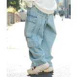 ICE BLUE | ◆切り替え ワイドバルーンパンツ◆ カーゴパンツ | ONE 4 PREMIUM