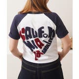 WHITE×NAVY | サガラ刺繍 ハート ラグランTシャツ | ONE 4 PREMIUM