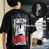 ◆ガールズイラスト Tシャツ◆ ビッグシルエット | ONE 4 PREMIUM | 詳細画像1