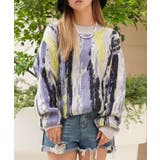 ムラ柄 グレー | ◆モヘアタッチ 総柄 ビッグクルーニット◆ | ONE 4 PREMIUM