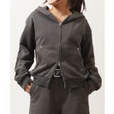 CHARCOAL | スタッズ ダブルジップパーカー メンズ | ONE 4 PREMIUM