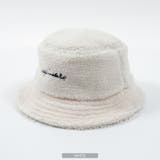 WHITE | ボア ロゴ刺繍 バケットハット | ONE 4 PREMIUM