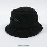 BLACK | ボア ロゴ刺繍 バケットハット | ONE 4 PREMIUM