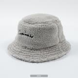 GRAY | ボア ロゴ刺繍 バケットハット | ONE 4 PREMIUM