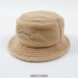 BEIGE | ボア ロゴ刺繍 バケットハット | ONE 4 PREMIUM