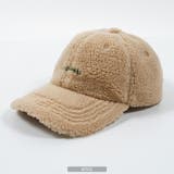 BEIGE | ボア ロゴ刺繍 LOWCAP | ONE 4 PREMIUM