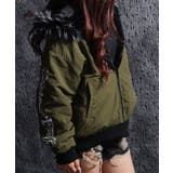KHAKI×BLACK | リバーシブル フードファー ナイロンジャケット | ONE 4 PREMIUM