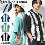 ◆ストライプ ニットシャツ◆ ニットポロ | ONE 4 PREMIUM | 詳細画像1 