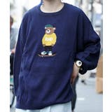 NAVY | オーバーサイズ ジャガード ニット | ONE 4 PREMIUM