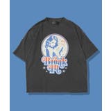 BLACK(A) | ◆ガールプリント ピグメントTシャツ◆ オーバーサイズ | ONE 4 PREMIUM
