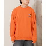 B柄-ORANGE | オーバーサイズ トレーナー メンズ | ONE 4 PREMIUM