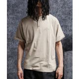 GREIGE | ピグメント加工 Tシャツ ヘンリーネック | ONE 4 PREMIUM