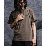 BROWN | ピグメント加工 Tシャツ ヘンリーネック | ONE 4 PREMIUM