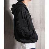 BLACK | バルーンスリーブ パーカー ジップ | ONE 4 PREMIUM