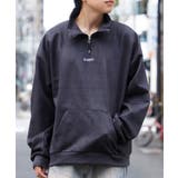 CHARCOAL | オーバーサイズ ハーフジップ スウェット | ONE 4 PREMIUM